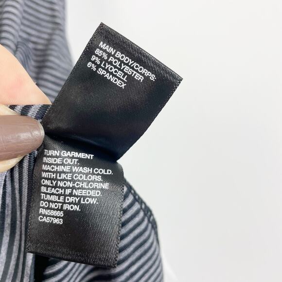 Zella Womens Work For It Stripe Tank Top Large Black NWT - Picture 4 of 5